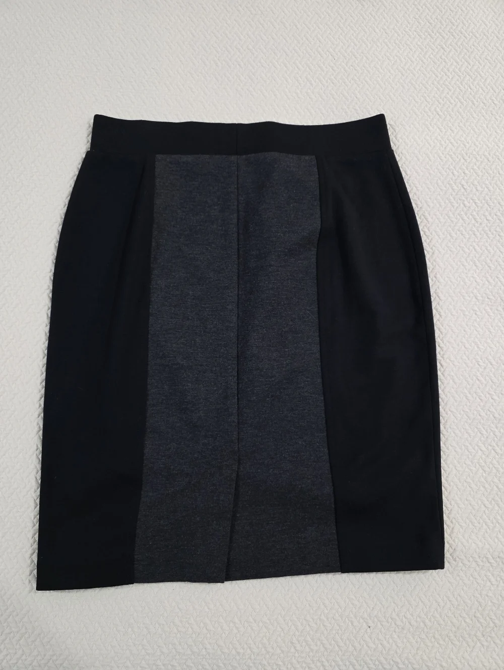 Nicole Miller Colorblock Pencil Skirt - Black & Grey Size Medium Classic Office